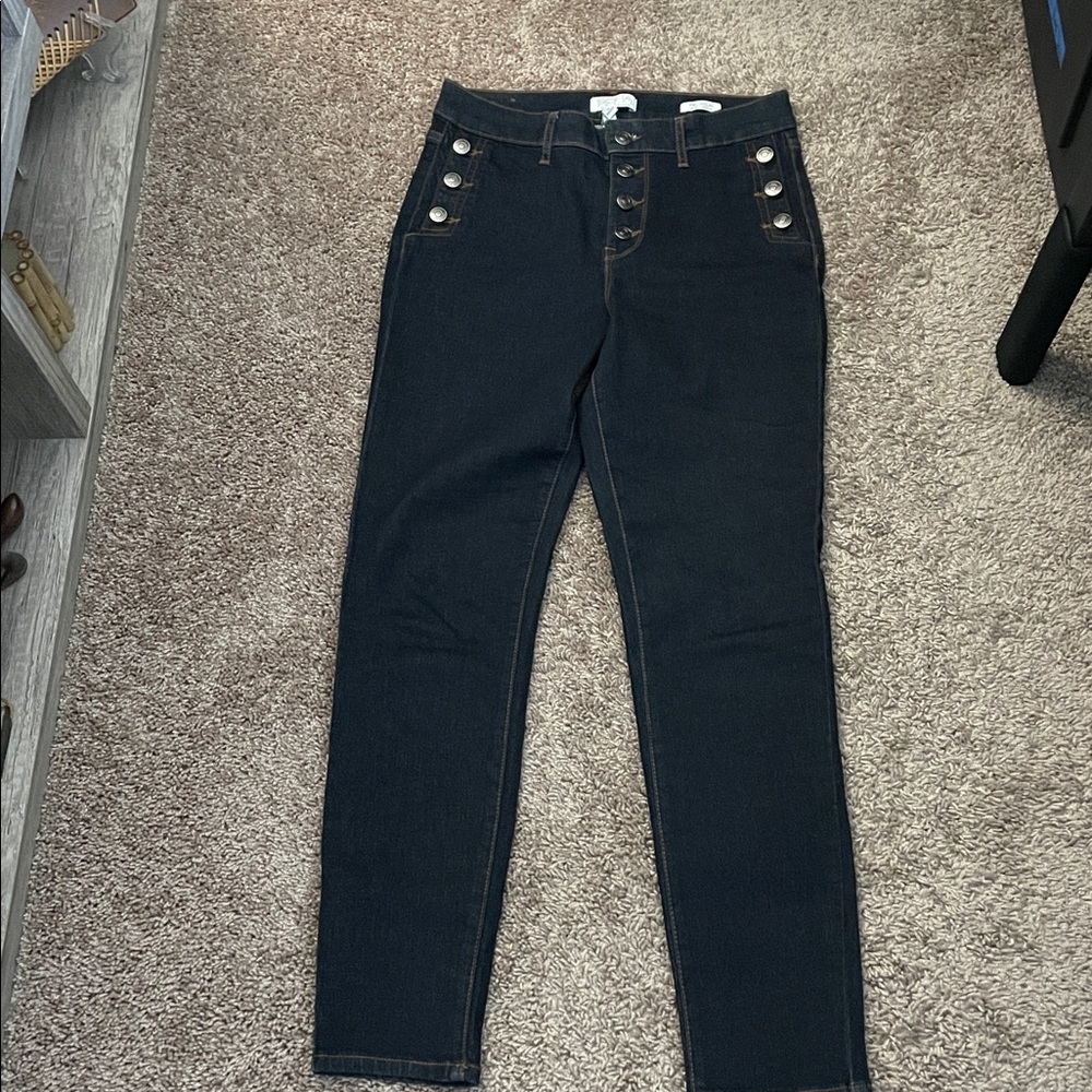 Sofia by Sofia Vergara Dark Blue Ankle Jeans